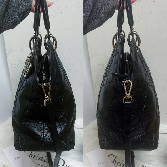 Authentic Dior Gorgeous Black Medium Leather Cannage Granville Bag - Picture 9 of 16